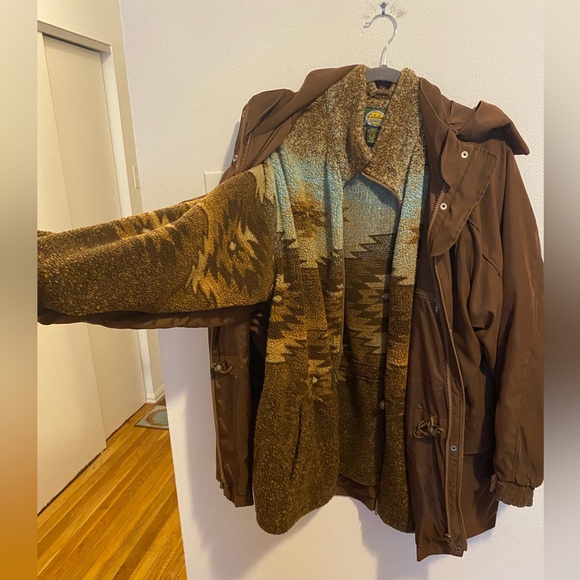 Cabela's Jackets & Coats Cabelas Womens Jacket 2 In With Detachable Aztec Fleece Jacket Size